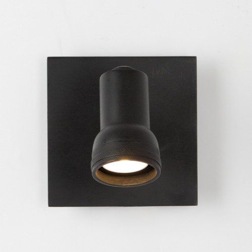 Zwarte richtbare wandspot messing modern binnenverlichting