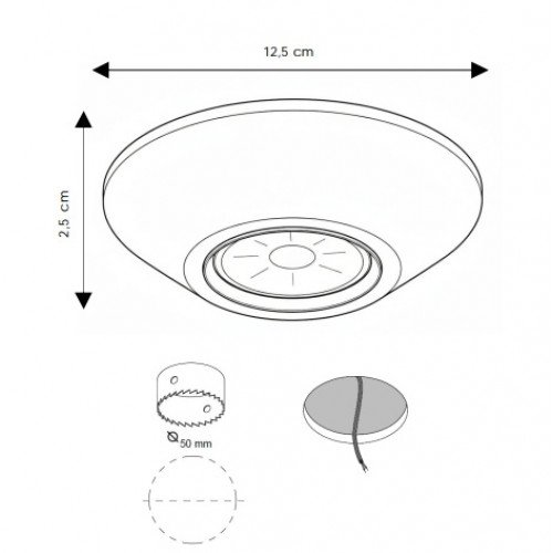 Gemini inbouwspot antiek brons