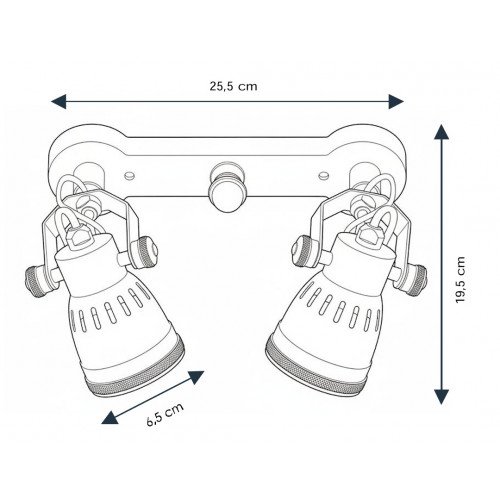 Nostaluce Industriële vintage Indigo Cover dubbel Messing Wandspot | Nostalux.be