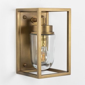 Wandlamp In-&Outdoor Fitzroy Antiek Messing, prachtige verlichting voor aan de wand binnen of buiten koop je bij Nostalux online. GEEN bezorgkosten.