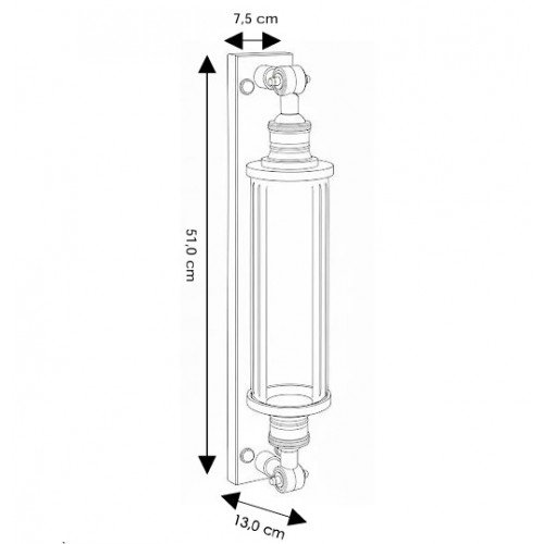 Messing buitenlamp anthiek design E27 muurlamp