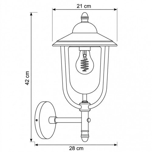 messing lamp in de kleur antiek Messing met een E27 fitting