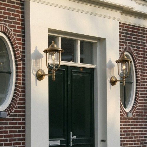 messing lamp in de kleur antiek Messing met een E27 fitting