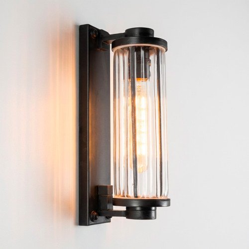 Buitenlamp Porter antiek zwart messing industrieel