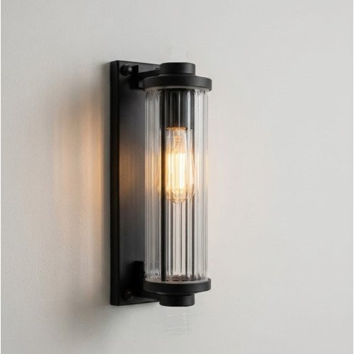 Buitenlamp Porter antiek zwart messing industrieel