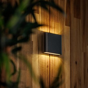 Buitenlamp Muro 12 volt muurlamp zwart modern