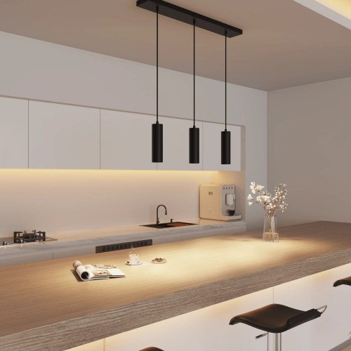 Calex Pendel 3 Lichten GU10 zwart hanglamp