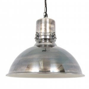 messing lamp in de kleur antiek zilver met een E27 fitting