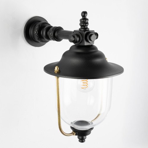 Buitenlamp Lindau Muurlamp Zwart Aluminium Modern