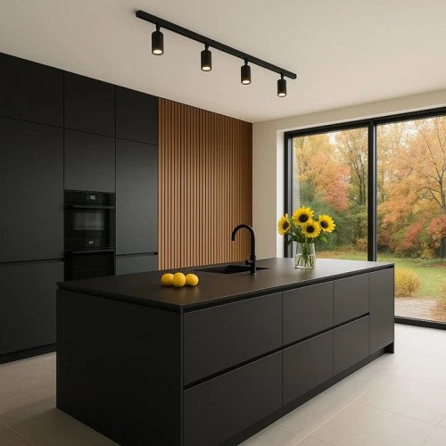 Calex Tracklight 2M zwart 4 GU10 spots