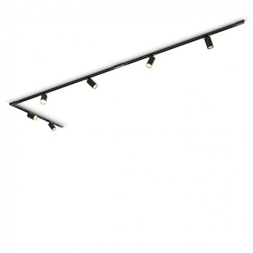 Calex Tracklight zwart 6 GU10 spots