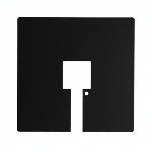 Afdekplaat voor contactdoos aluminium modern