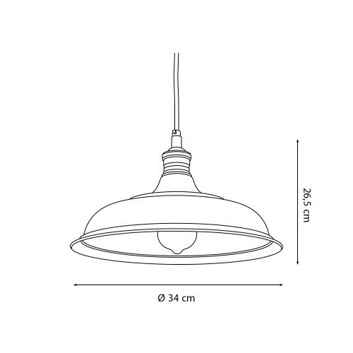 Industriele vintage Ducasse large Hanglamp