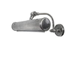 messing lamp in de kleur antiek zilver met een E27 fitting