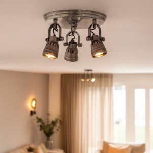 Westham plafonniere vintage zilver