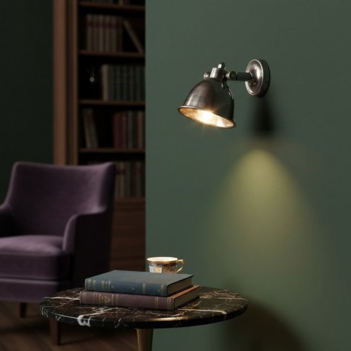 Industriele Maxim Cover Zilver  Wandspot