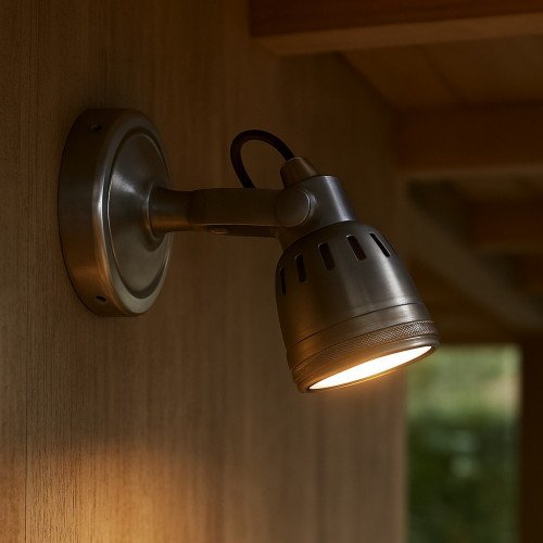 Nostaluce Industriële vintage Indigo Cover Zilver  Wandspot | Nostalux.be