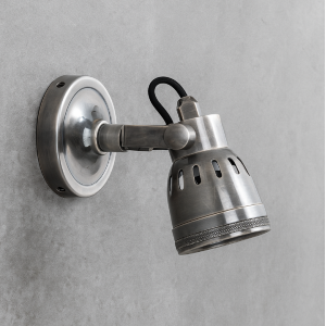 Nostaluce Industriële vintage Indigo Cover Zilver  Wandspot | Nostalux.be