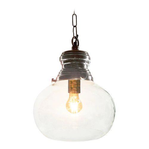 messing lamp in de kleur antiek zilver met een E27 fitting