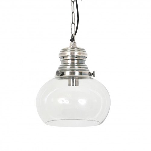 messing lamp in de kleur antiek zilver met een E27 fitting