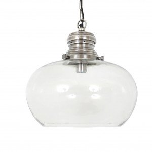 messing lamp in de kleur antiek zilver met een E27 fitting