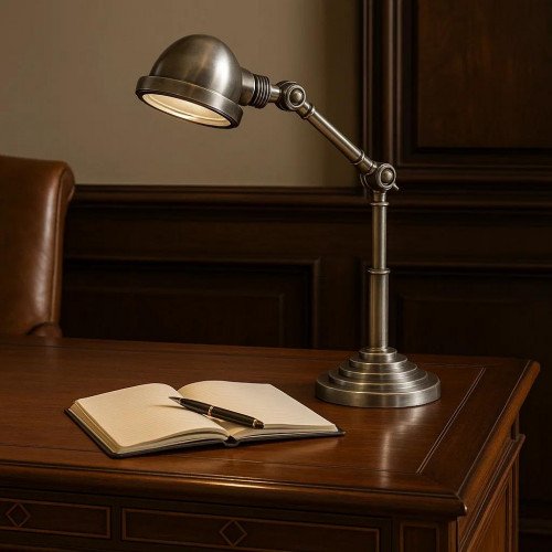 Nostaluce Bureaulamp Nano Zilver | Nostalux.be
