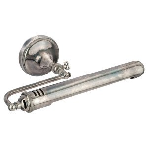 messing lamp in de kleur antiek zilver met een E27 fitting