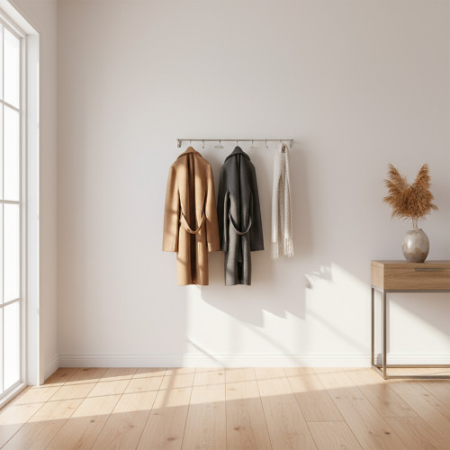 messing Kapstok Antiek Zilver 7 haken