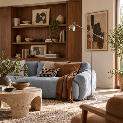 Industriële vloerlamp Archer antiek zilver
