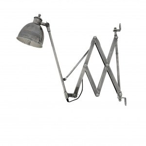 messing lamp in de kleur antiek zilver met een E27 fitting