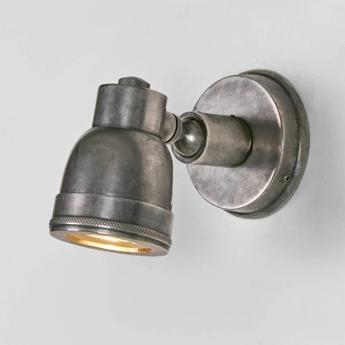 Indigo Swirl outdoor spot vintage zilver gemaakt van messing opbouwspot handgemaakte design lamp
