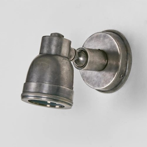 Indigo Swirl outdoor spot vintage zilver gemaakt van messing opbouwspot handgemaakte design lamp