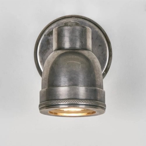 Indigo Swirl outdoor spot vintage zilver gemaakt van messing opbouwspot handgemaakte design lamp