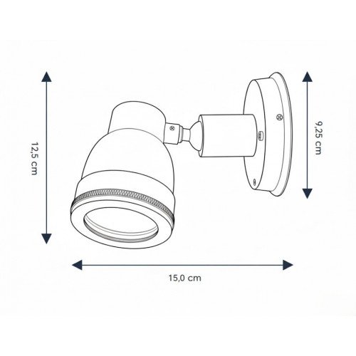 Indigo Swirl outdoor spot vintage messing