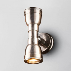messing lamp in de kleur antiek zilver met een GU10 fitting
