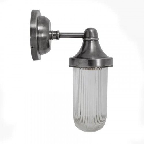 messing lamp in de kleur antiek zilver met een E27 fitting