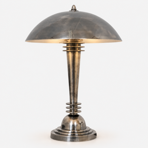messing lamp in de kleur antiek zilver met een E27 fitting