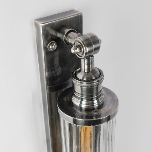 Messing buitenlamp anthiek zilver design E27 muurlamp