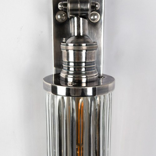 Messing buitenlamp anthiek zilver design E27 muurlamp