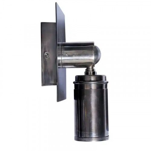 messing lamp in de kleur antiek zilver met een E27 fitting