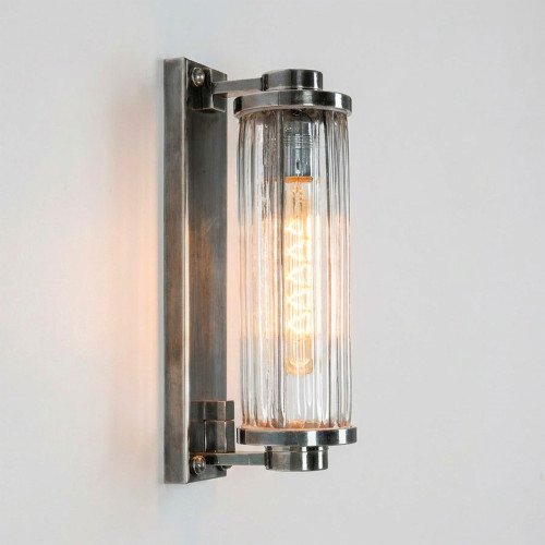 Buitenlamp Porter antiek zilver messing industrieel