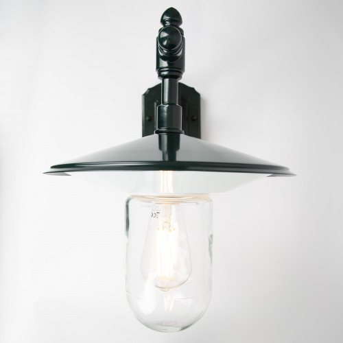 Groene stallamp klassiek muursteun E27 aluminium