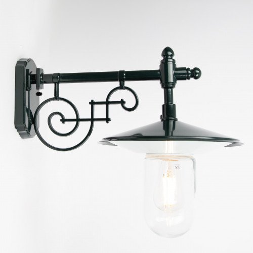 Groene stallamp klassiek muursteun E27 aluminium