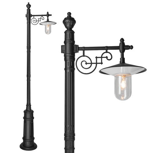 Klassieke lantaarn zwart 250cm KS Verlichting
