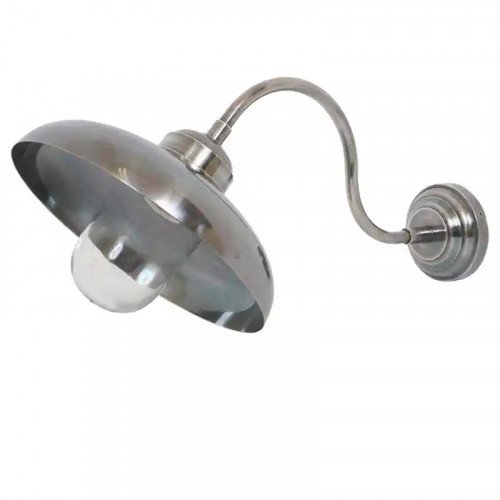 messing lamp in de kleur antiek zilver met een E27 fitting