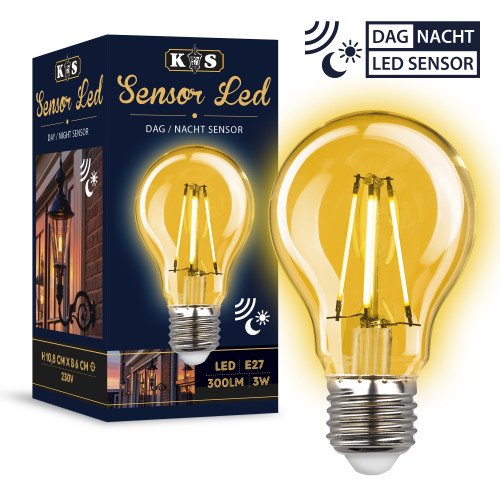 Buitenlamp Hoorn hang Dag Nacht sensor LED Schemersensor