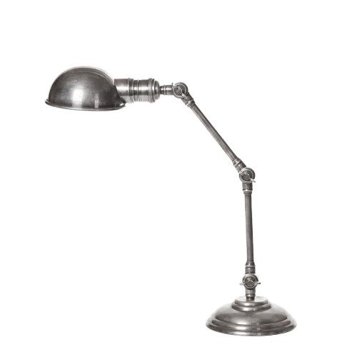 messing lamp in de kleur antiek zilver met een E14 fitting
