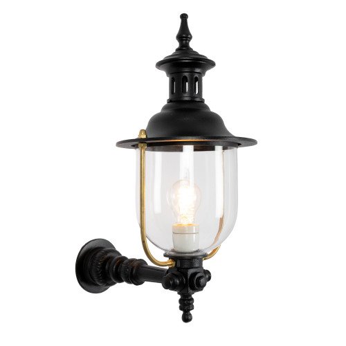 Buitenlamp Lindau muurlamp zwart aluminium modern