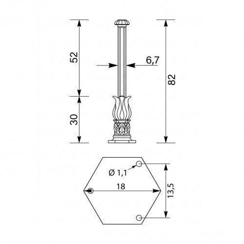 Buitenverlichting Vichy lantaarnpaal aluminium klassiek