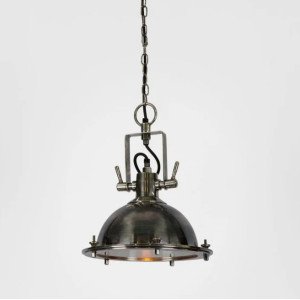 messing lamp in de kleur antiek zilver met een E27 fitting hotel chique